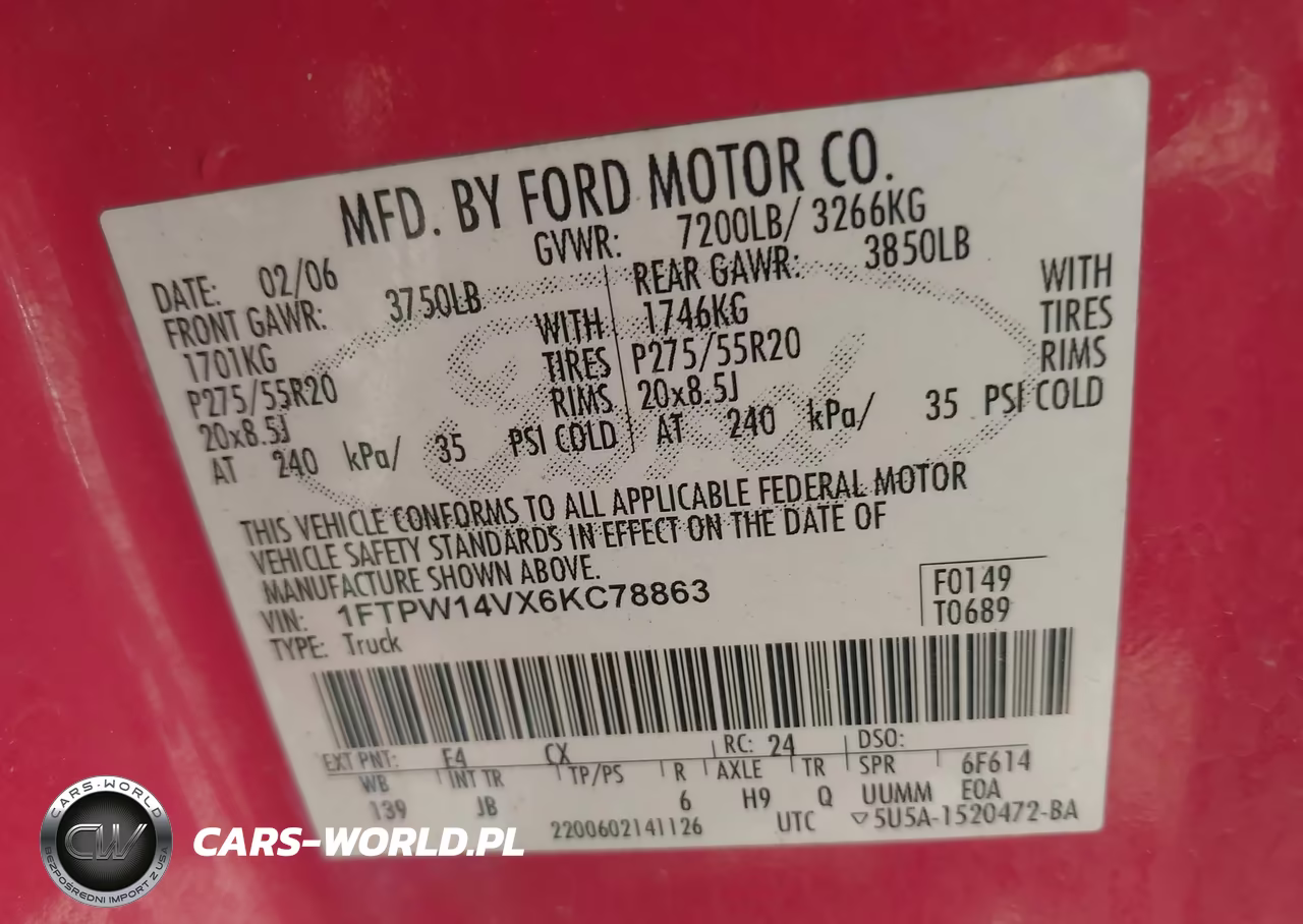2006 Ford F-150 Fx4-Lariat-Xlt VIN:1FTPW14VX6KC78863 - 9