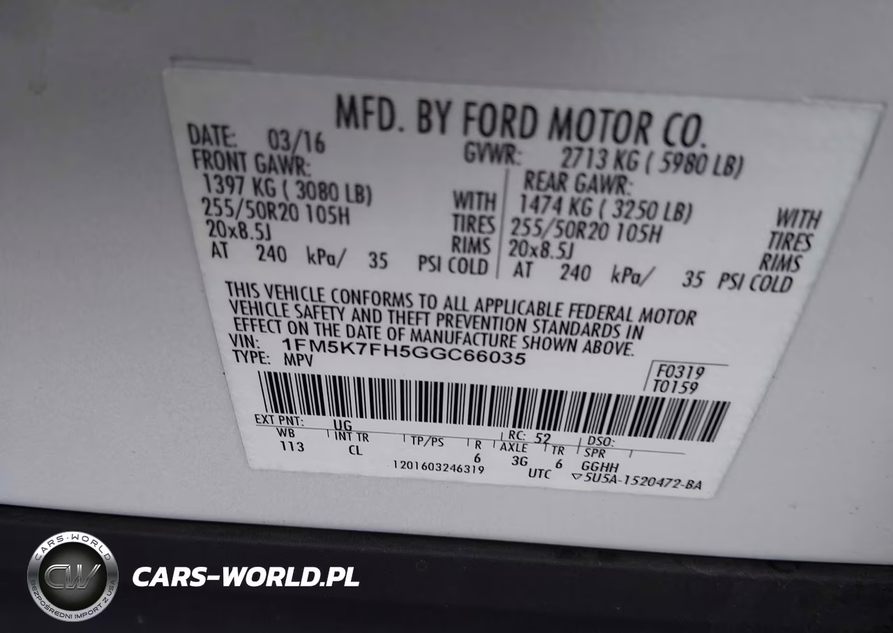 2016 Ford Explorer Limited VIN:1FM5K7FH5GGC66035 - 9