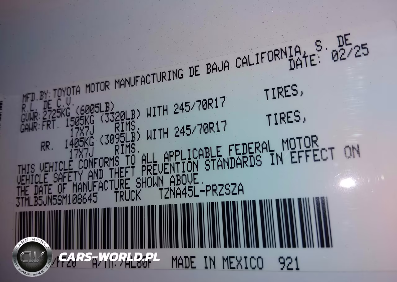 2025 Toyota Tacoma Sr5 VIN:3TMLB5JN5SM108645 - 9