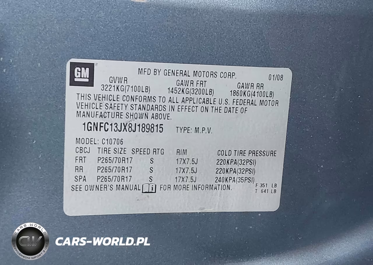 2008 Chevrolet Tahoe Lt VIN:1GNFC13JX8J189815 - 9