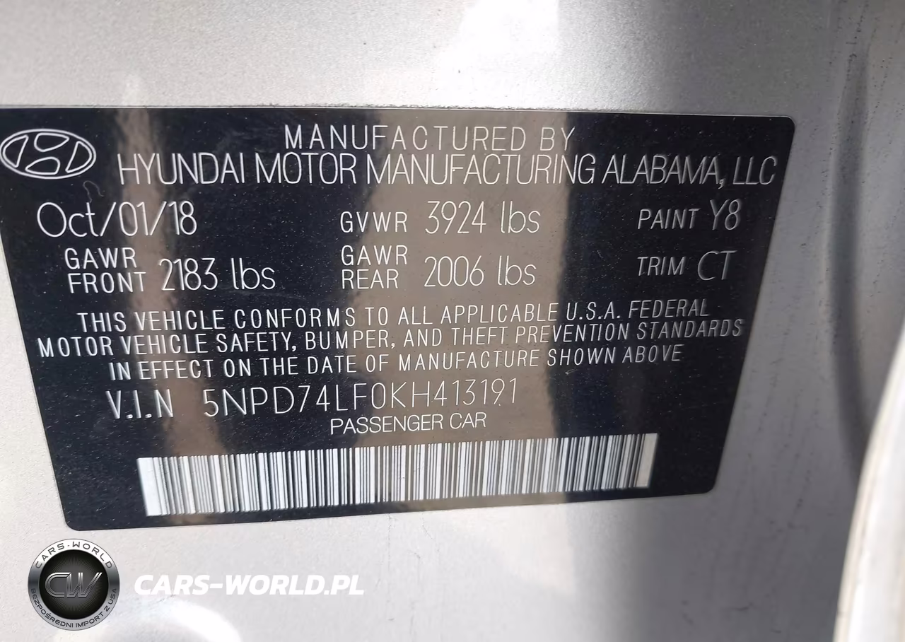 2019 Hyundai Elantra Se VIN:5NPD74LF0KH413191 - 9