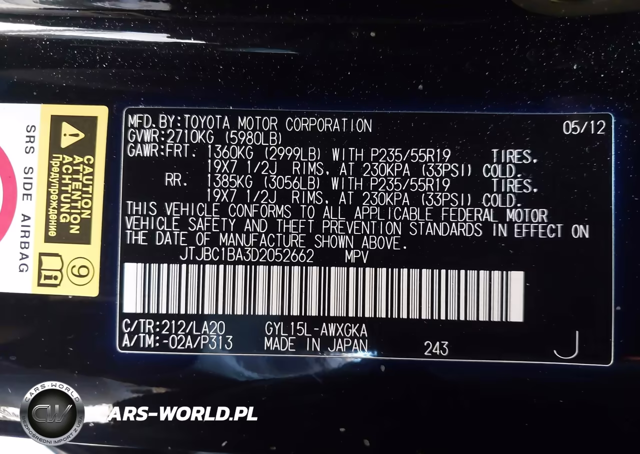 2013 Lexus Rx 450H VIN:JTJBC1BA3D2052662 - 9
