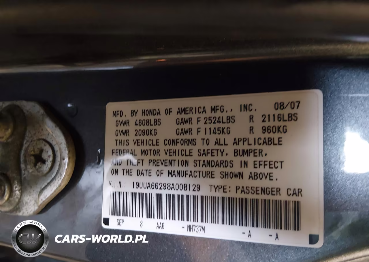 2008 Acura Tl 3.2 VIN:19UUA66298A008129 - 9