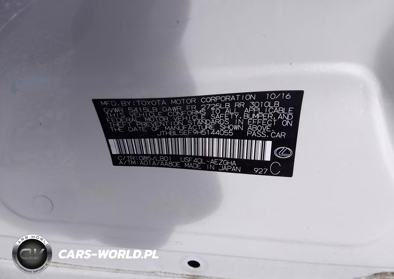 2017 Lexus Ls 460 VIN:JTHBL5EF9H5144055 - 9
