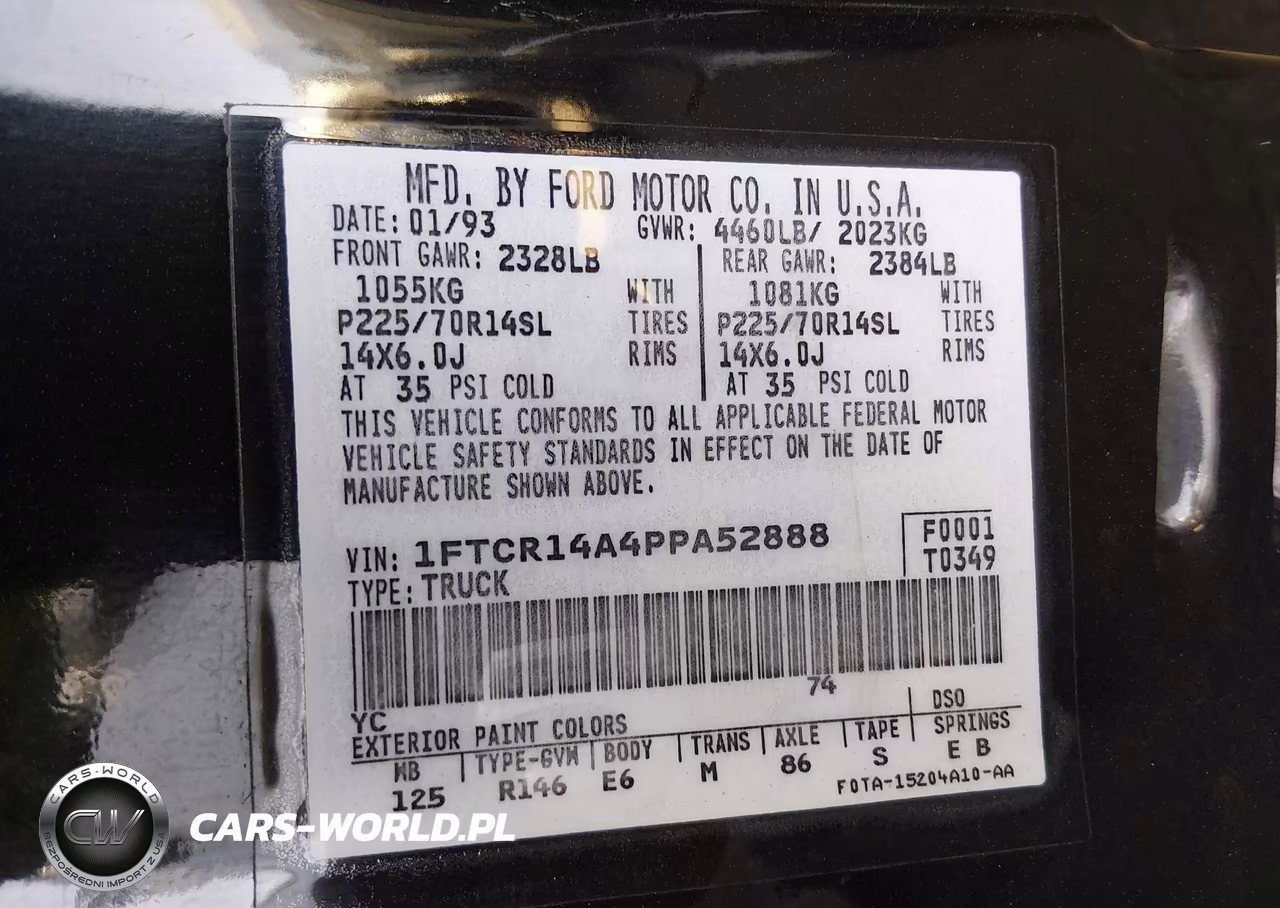1993 Ford Ranger Super Cab VIN:1FTCR14A4PPA52888 - 9