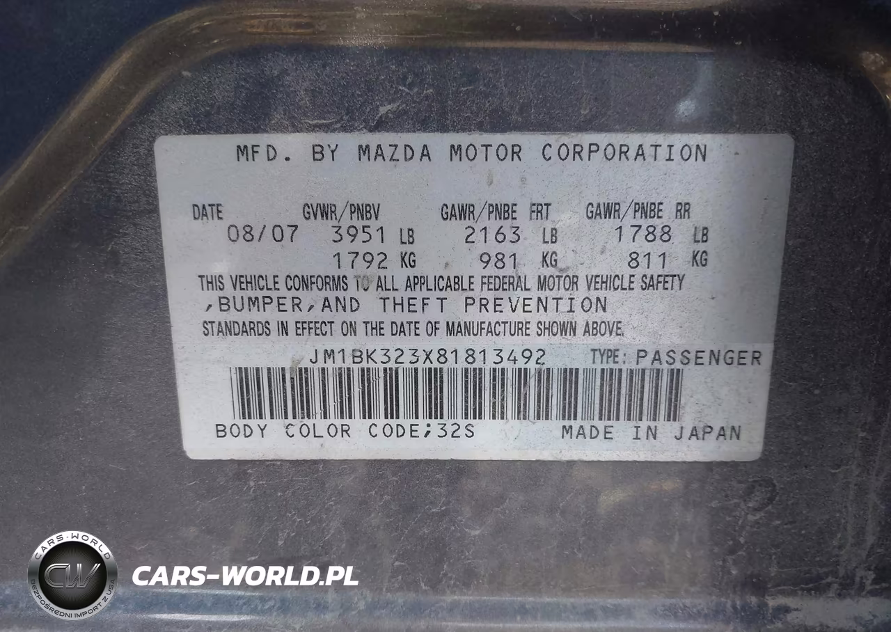 2008 Mazda Mazda3 S Grand Touring VIN:JM1BK323X81813492 - 9