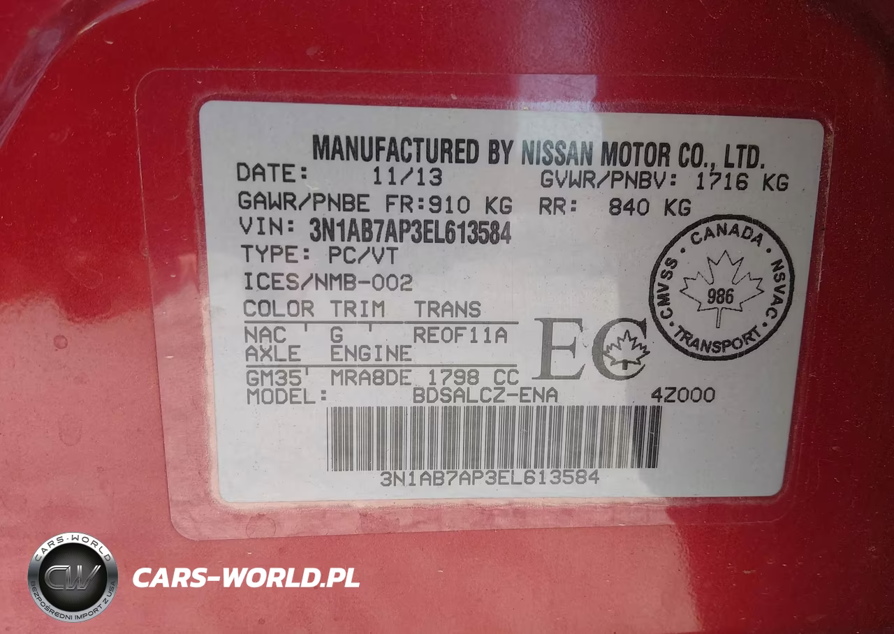 2014 Nissan Sentra Fe+ S-Fe+ Sv-S-Sl-Sr-Sv VIN:3N1AB7AP3EL613584 - 9