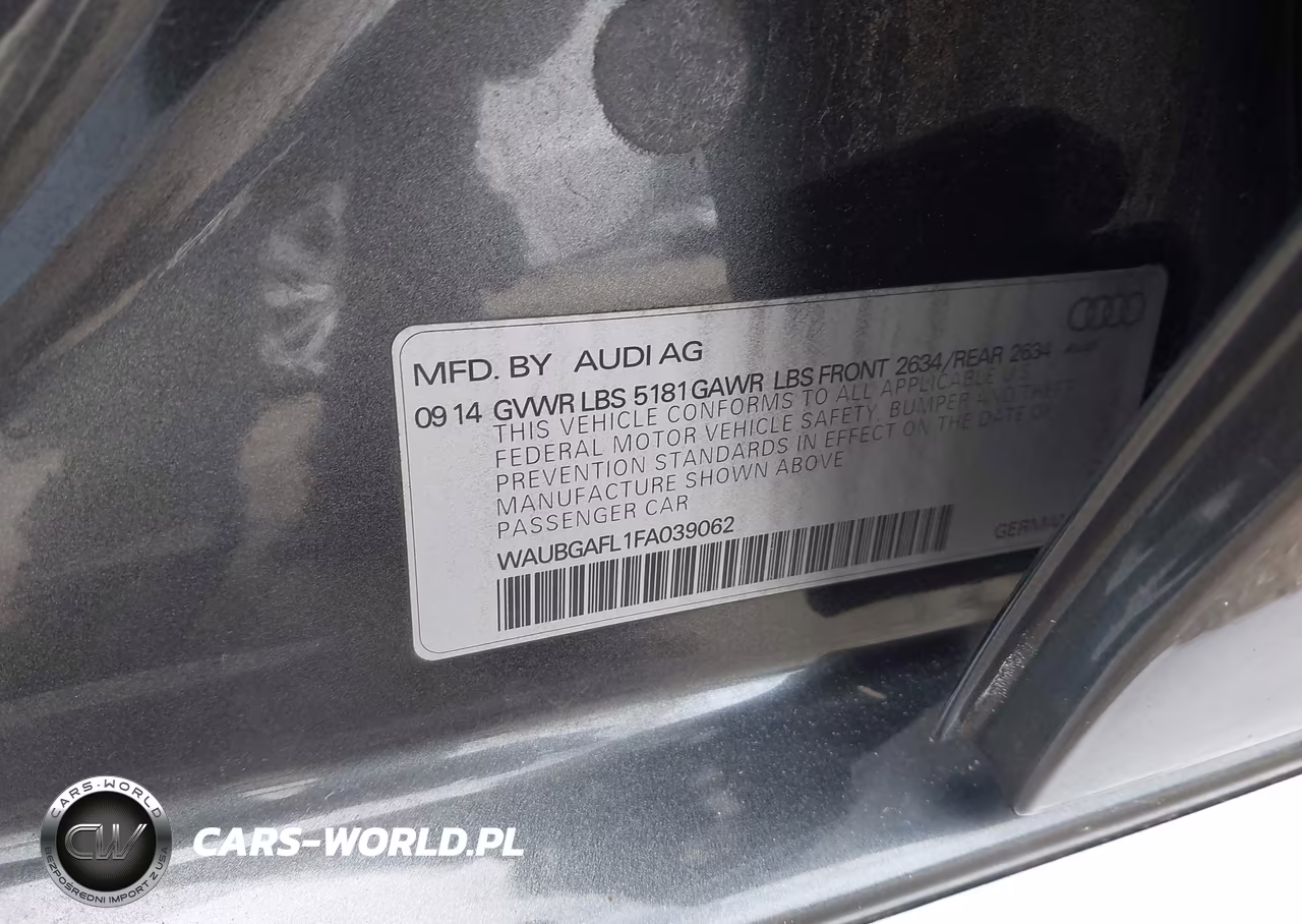 2015 AUDI S4 PREMIUM PLUS VIN:WAUBGAFL1FA039062 - 9