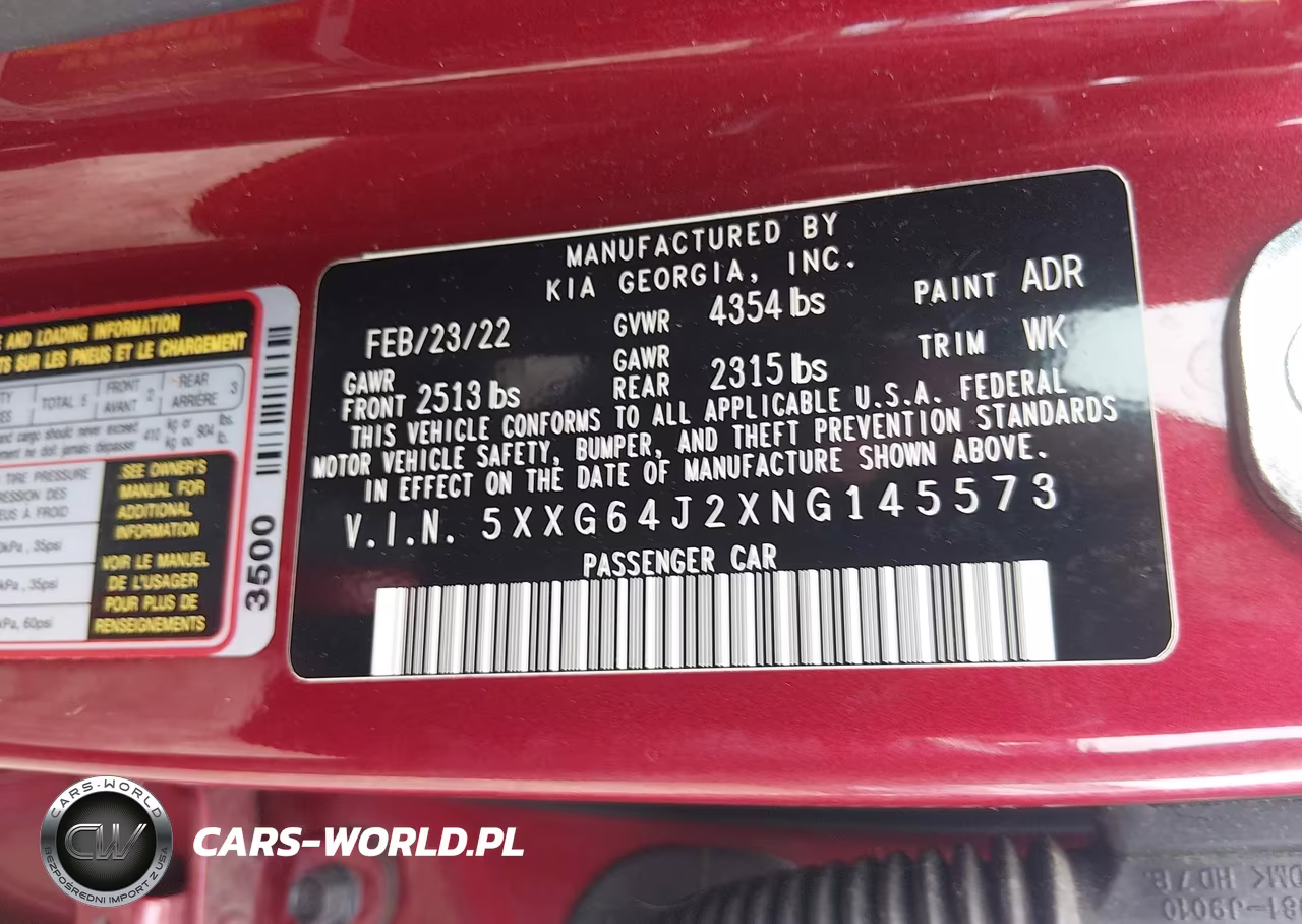 2022 Kia K5 Gt-Line VIN:5XXG64J2XNG145573 - 9