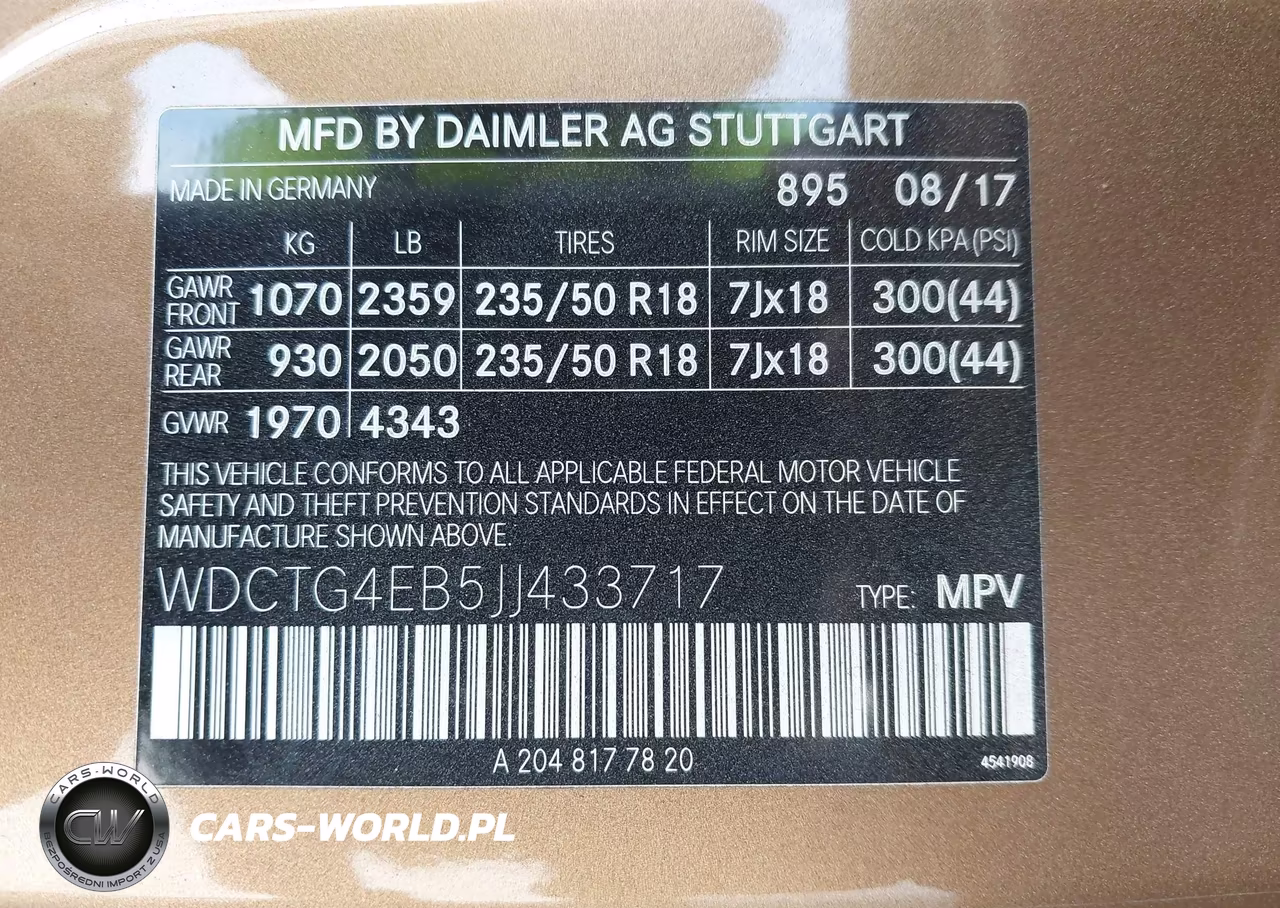 2018 Mercedes-Benz Gla 250 VIN:WDCTG4EB5JJ433717 - 9