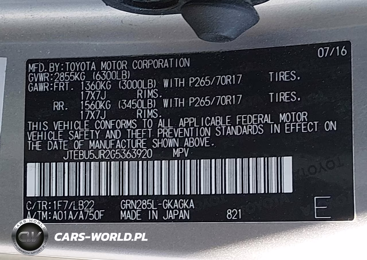 2016 Toyota 4Runner Sr5 Premium VIN:JTEBU5JR2G5363920 - 9