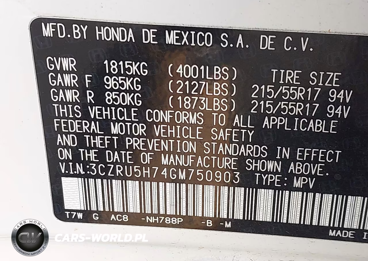 2016 Honda Hr-V Ex-L VIN:3CZRU5H74GM750903 - 9