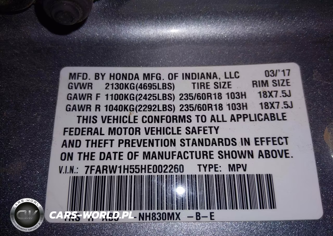 2017 Honda Cr-V Ex VIN:7FARW1H55HE002260 - 9