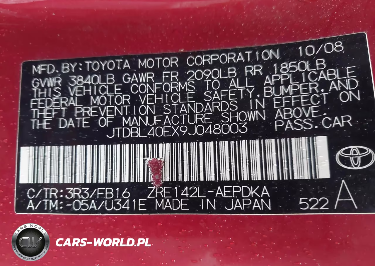 2009 Toyota Corolla Le VIN:JTDBL40EX9J048003 - 9