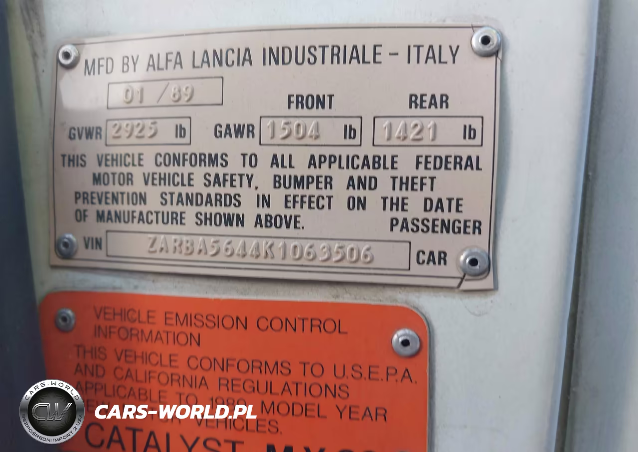 1989 Alfa Romeo Spider Graduate VIN:ZARBA5644K1063506 - 9