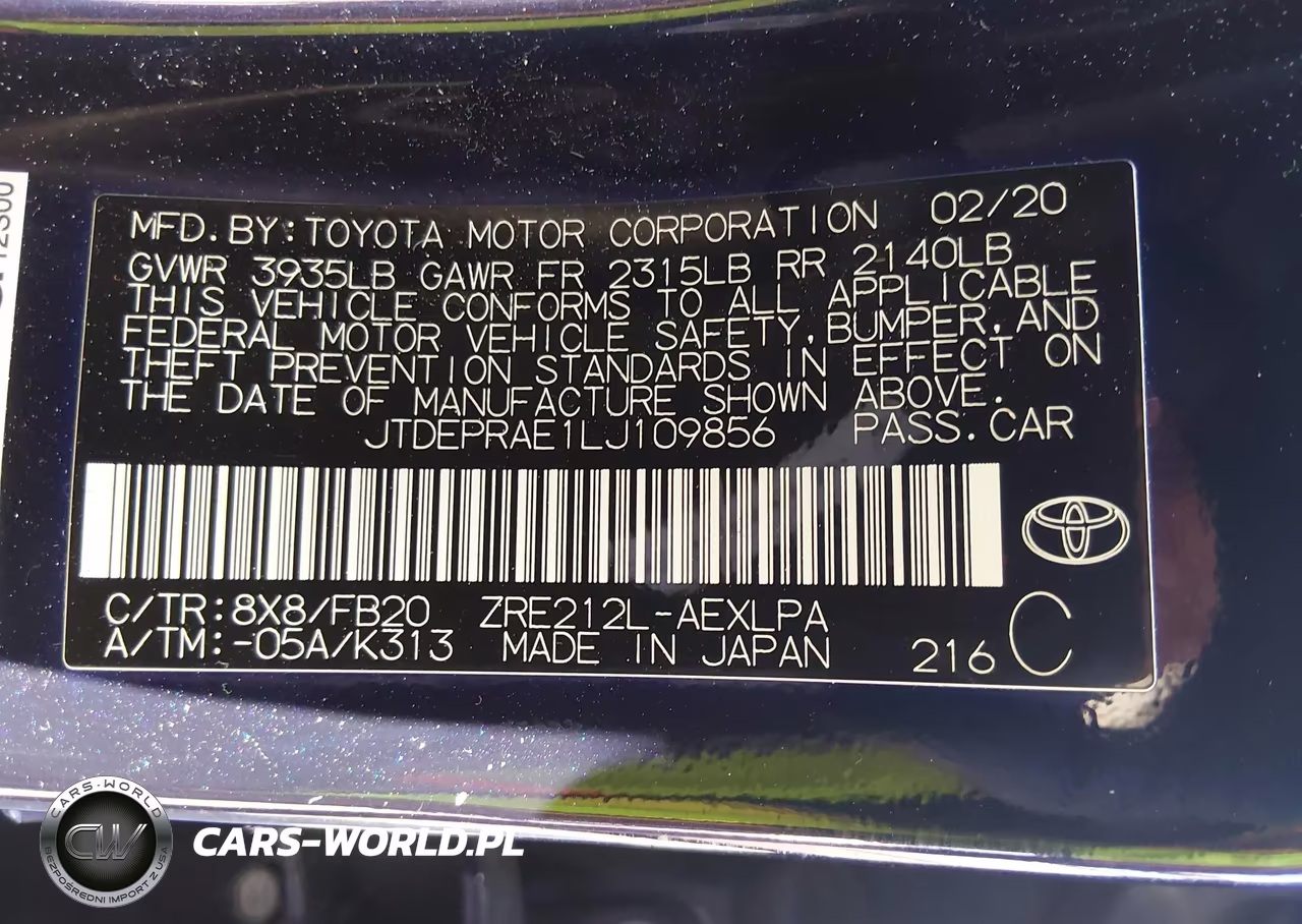 2020 Toyota Corolla Le VIN:JTDEPRAE1LJ109856 - 9