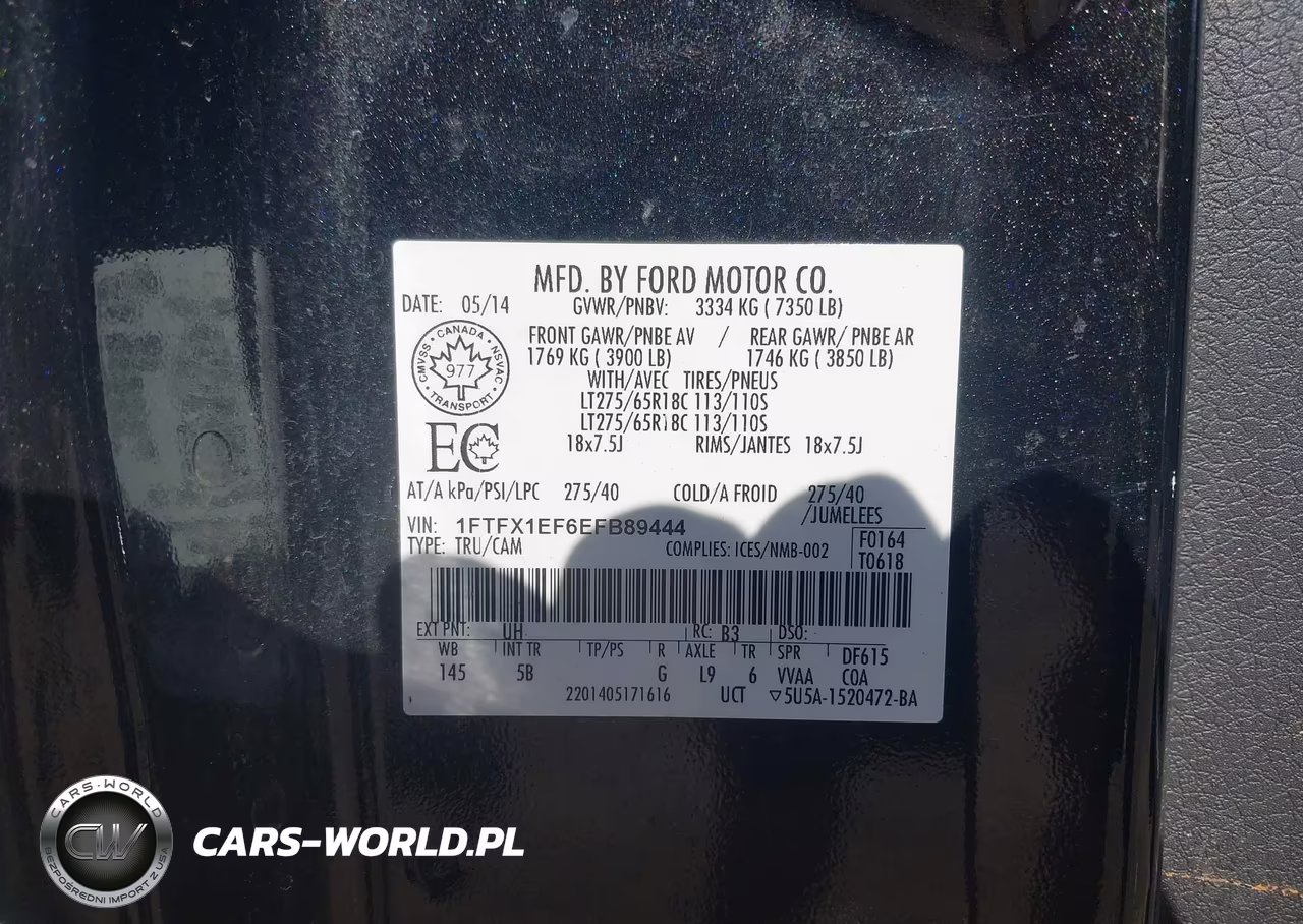 2014 Ford F-150 Fx4 VIN:1FTFX1EF6EFB89444 - 9