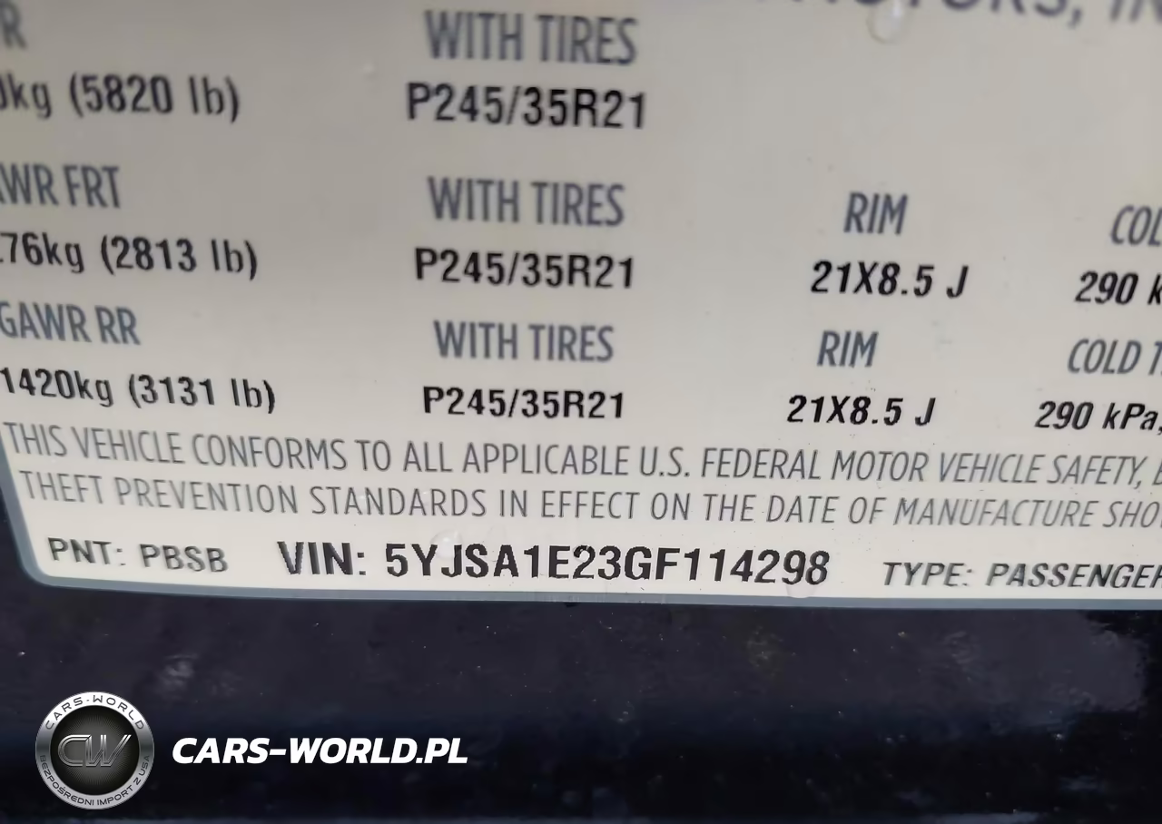 2016 Tesla Model S 60D-70D-75D-85D-90D VIN:5YJSA1E23GF114298 - 9