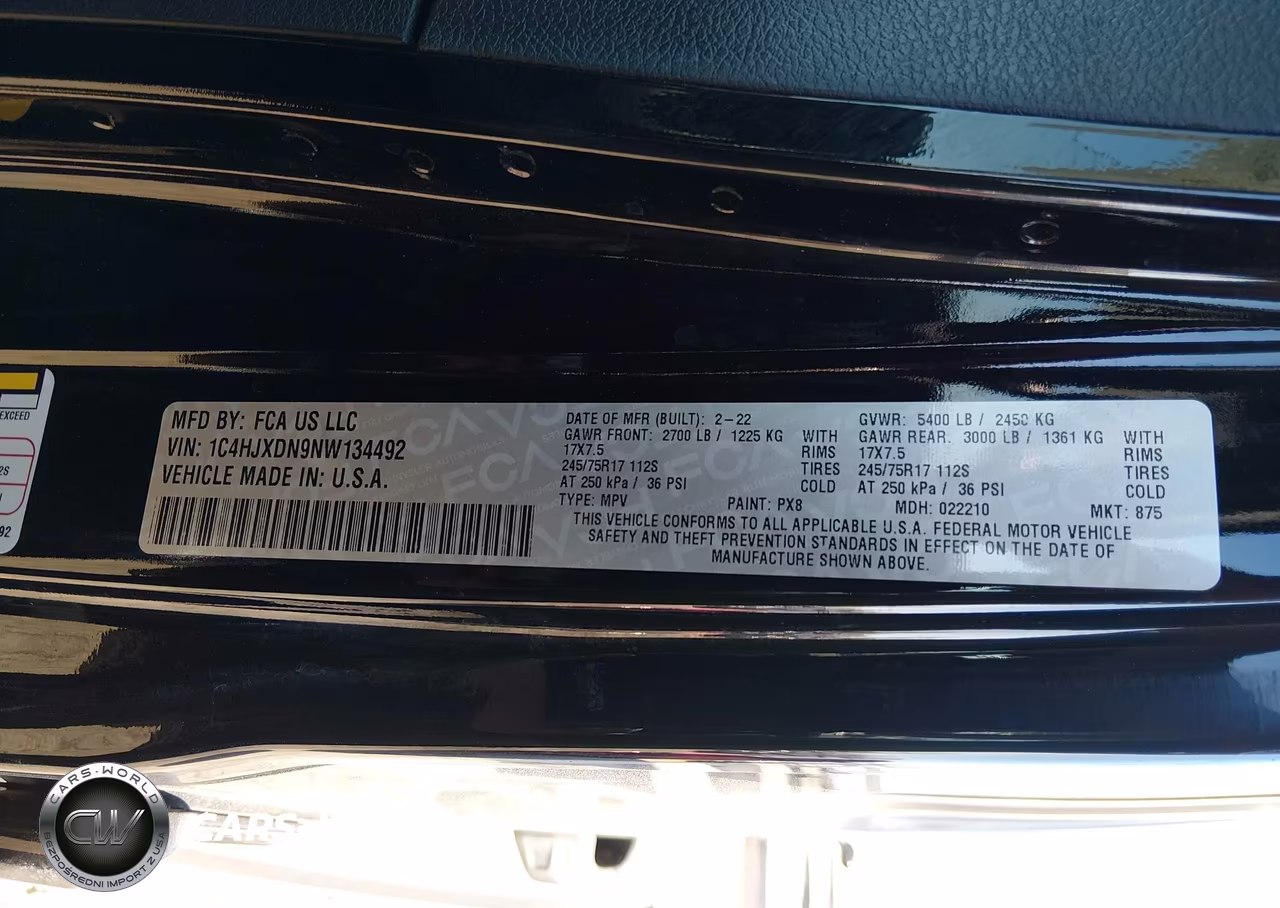2022 Jeep Wrangler Unlimited Sport S 4X4 VIN:1C4HJXDN9NW134492 - 9
