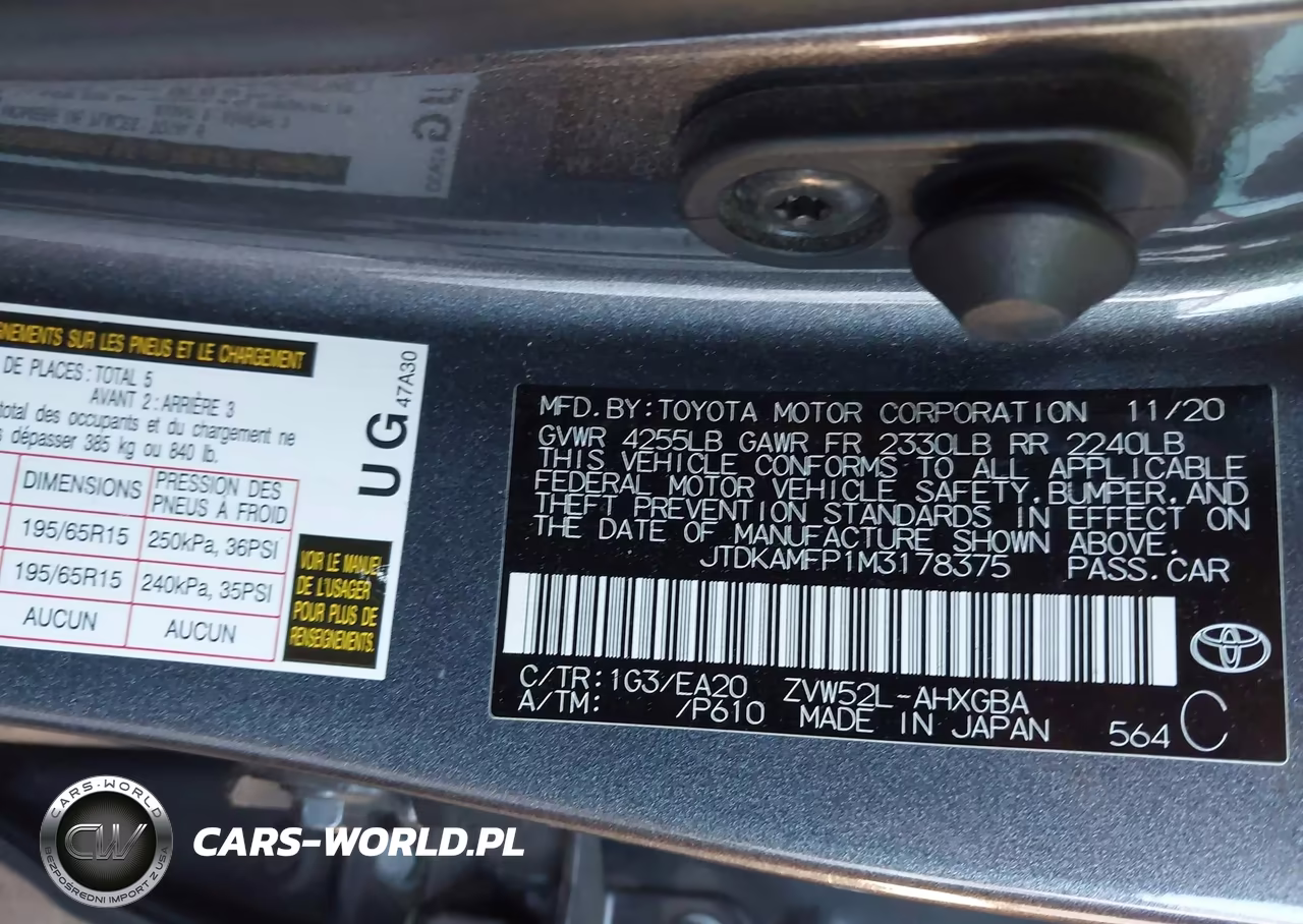 2021 Toyota Prius Prime Xle VIN:JTDKAMFP1M3178375 - 9