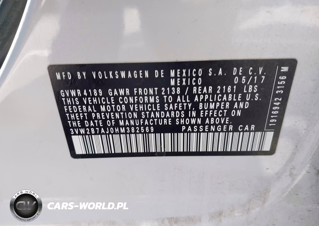 2017 Volkswagen Jetta 1.4T S VIN:3VW2B7AJ0HM382569 - 9