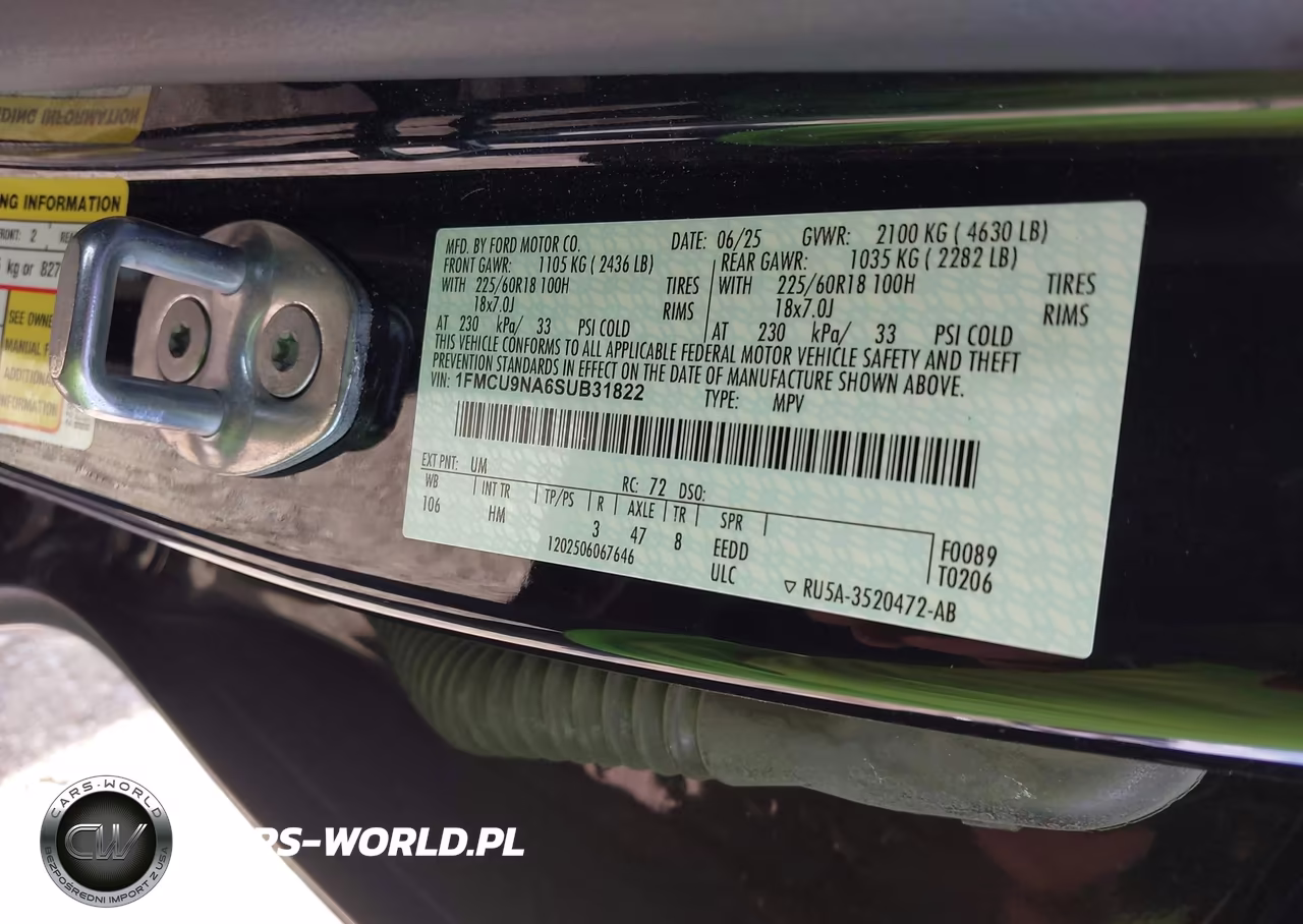 2025 Ford Escape St-Line Select VIN:1FMCU9NA6SUB31822 - 9