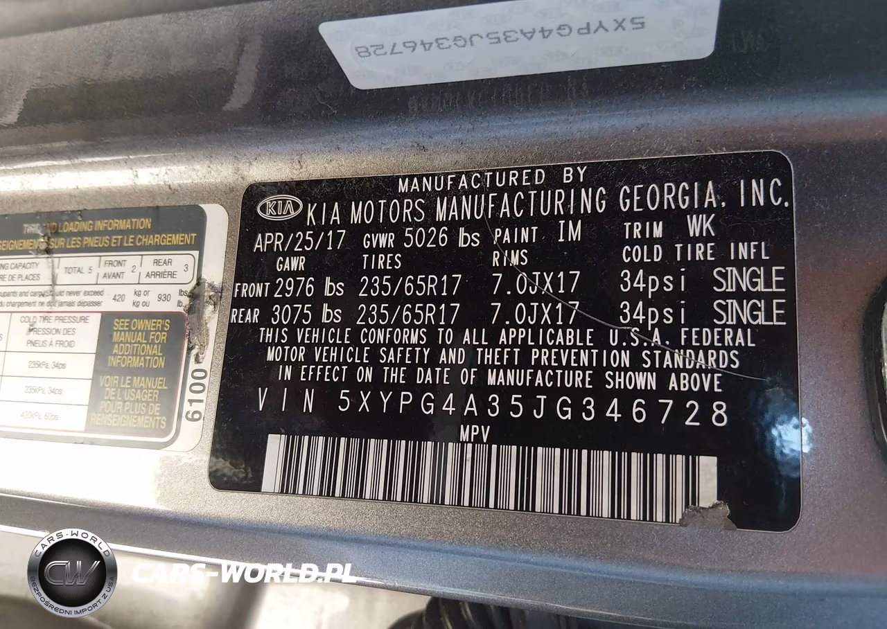 2018 Kia Sorento 2.4L Lx VIN:5XYPG4A35JG346728 - 9
