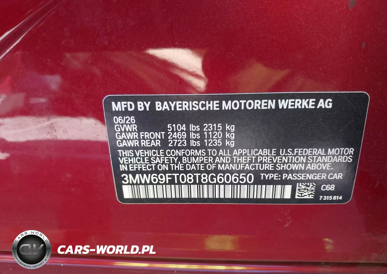 2026 BMW M340I xDrive Na VIN:3MW69FT08T8G60650 - 9