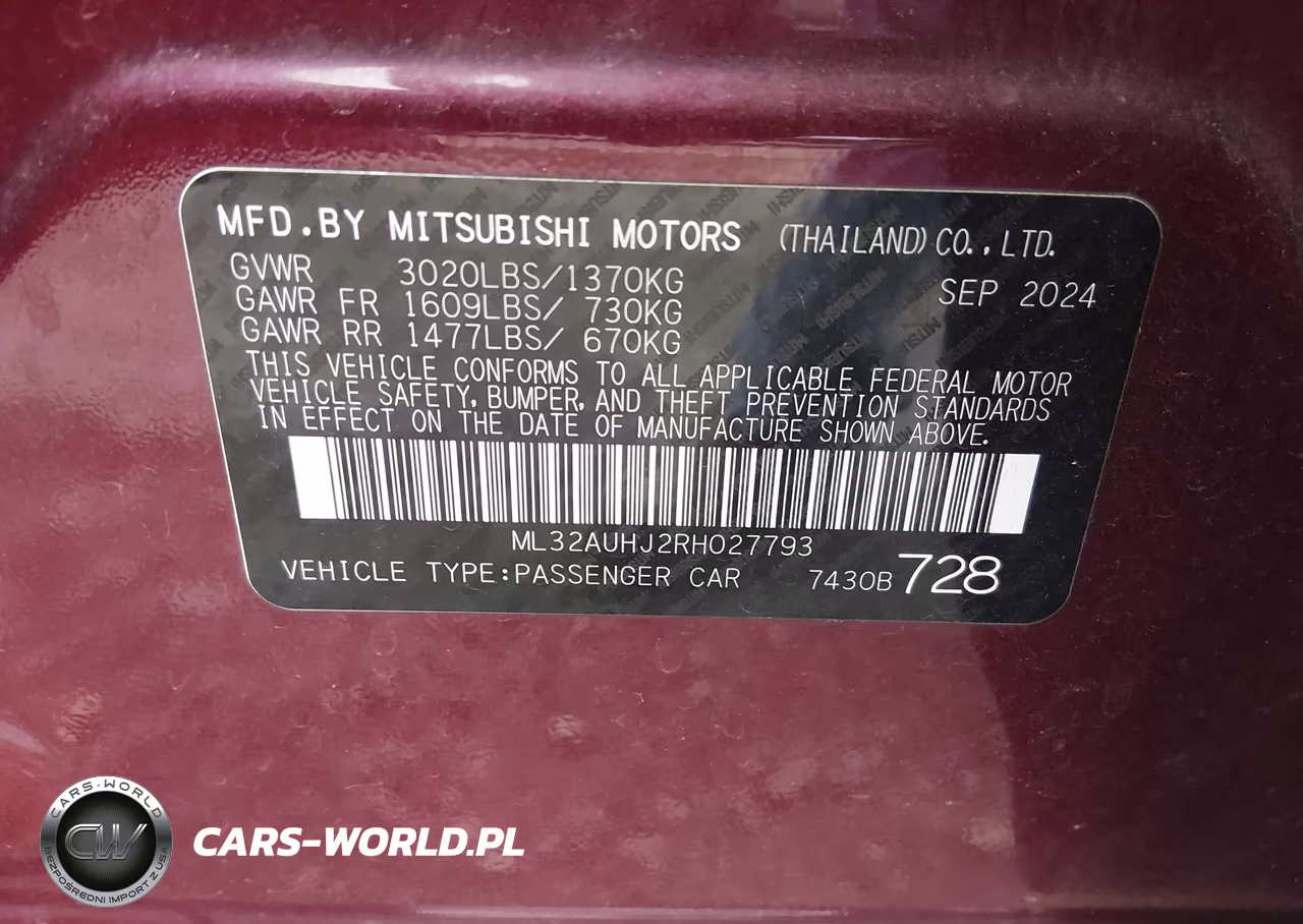 2024 Mitsubishi Mirage Es-Le VIN:ML32AUHJ2RH027793 - 9