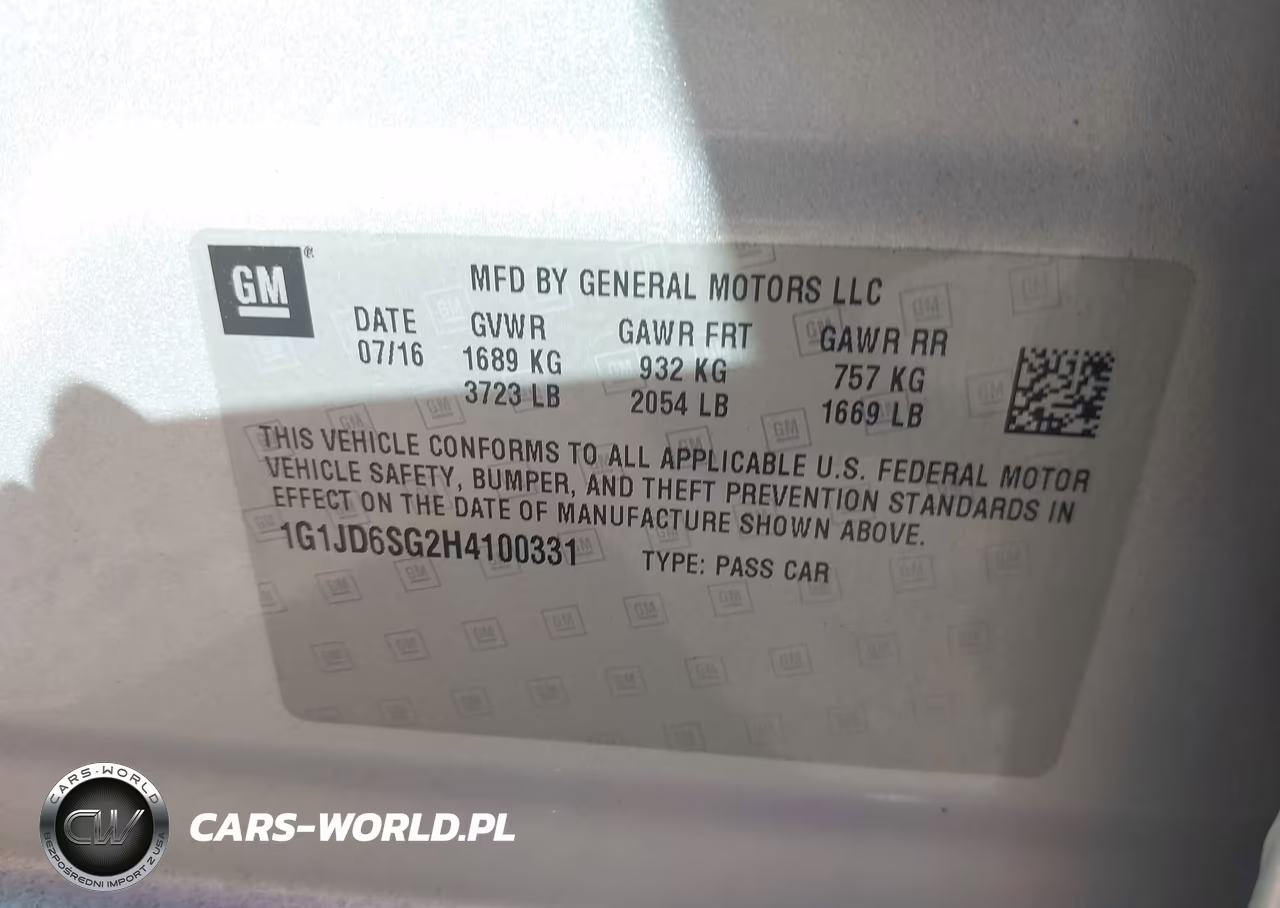 2017 Chevrolet Sonic Lt Auto VIN:1G1JD6SG2H4100331 - 9