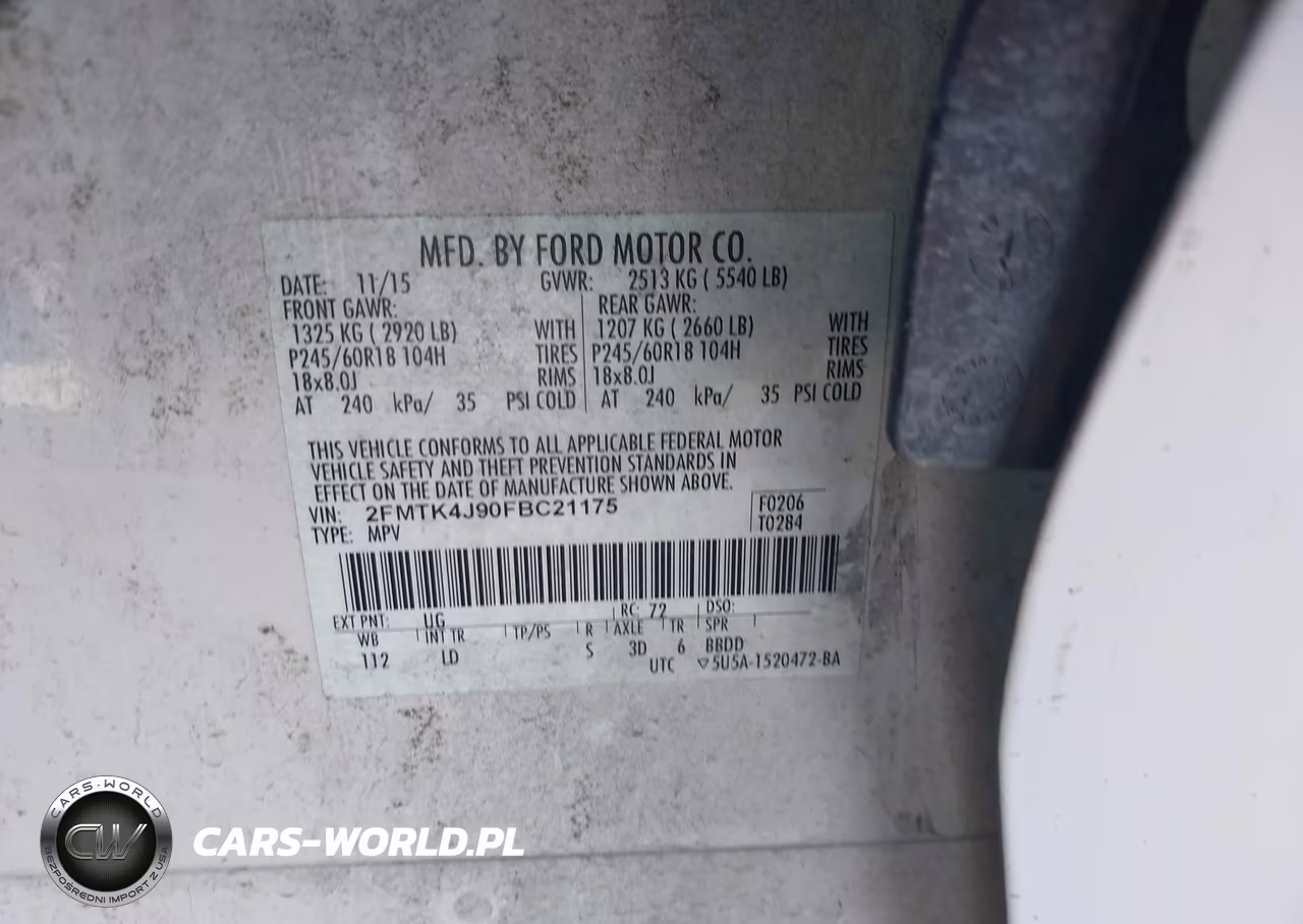 2015 Ford Edge Sel VIN:2FMTK4J90FBC21175 - 9