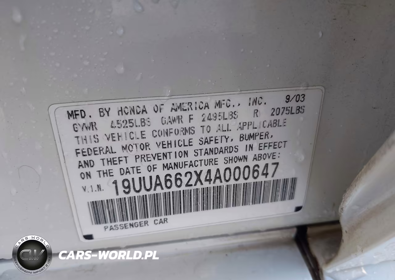 2004 Acura Tl VIN:19UUA662X4A000647 - 9