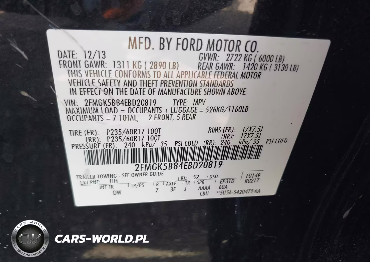2014 Ford Flex Se VIN:2FMGK5B84EBD20819 - 9