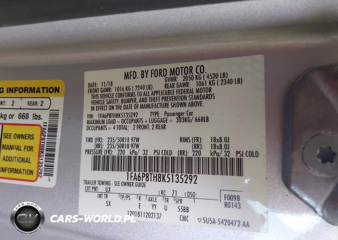 2019 Ford Mustang Ecoboost Premium VIN:1FA6P8TH8K5135292 - 9