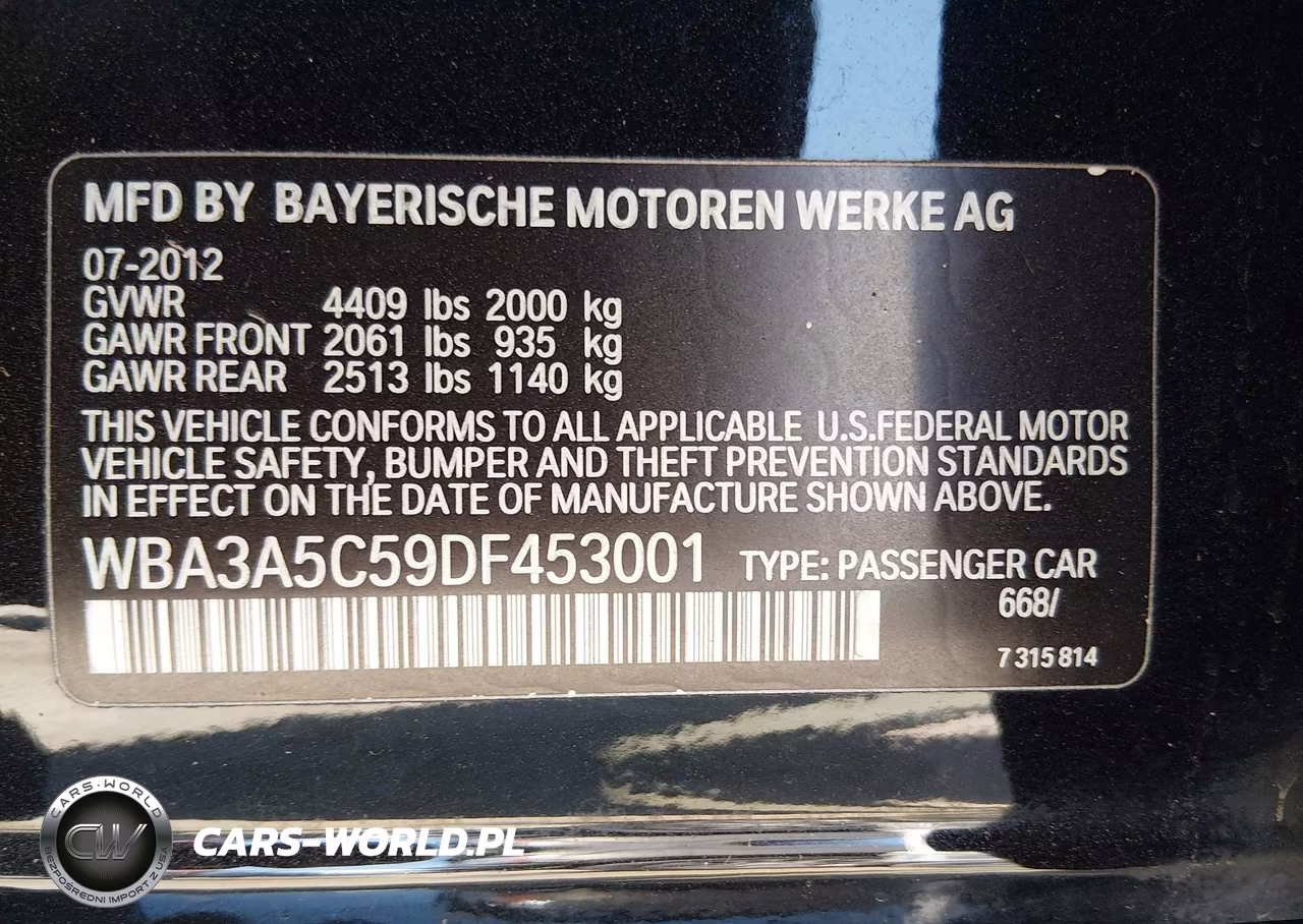 2013 BMW 328I VIN:WBA3A5C59DF453001 - 9