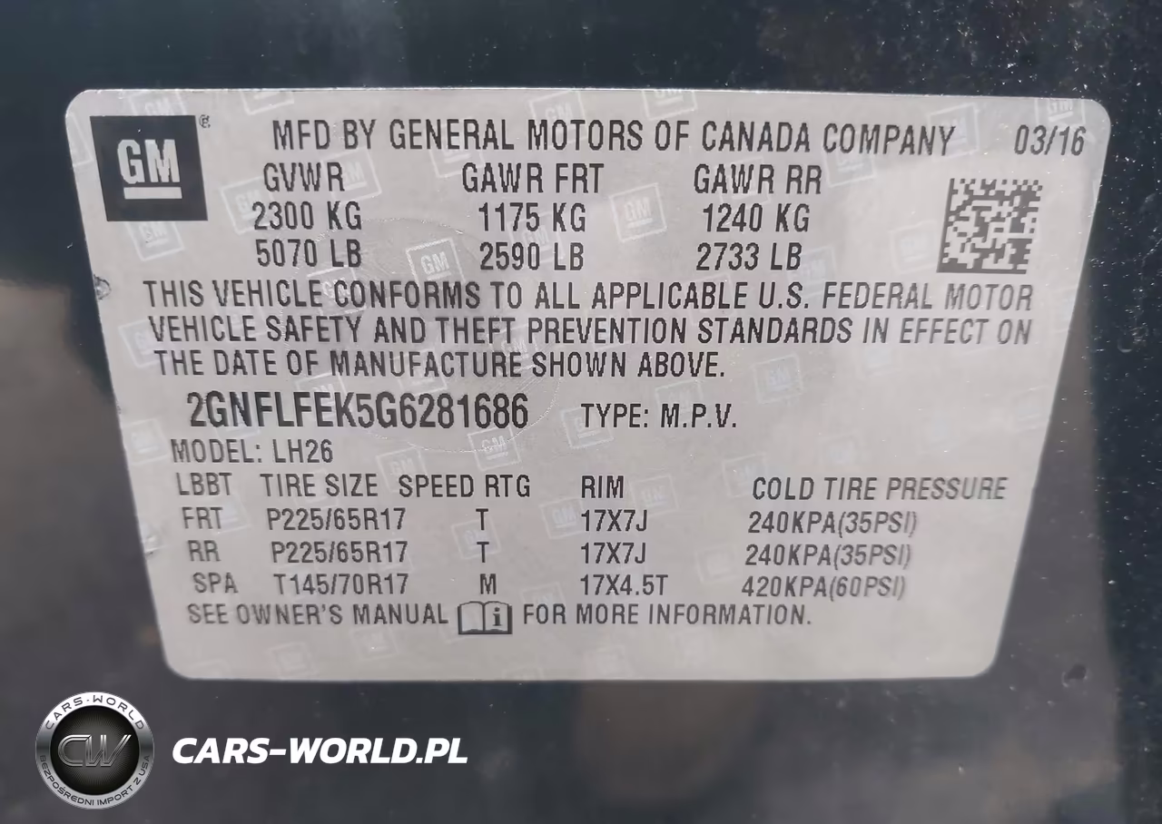 2016 Chevrolet Equinox Lt VIN:2GNFLFEK5G6281686 - 9