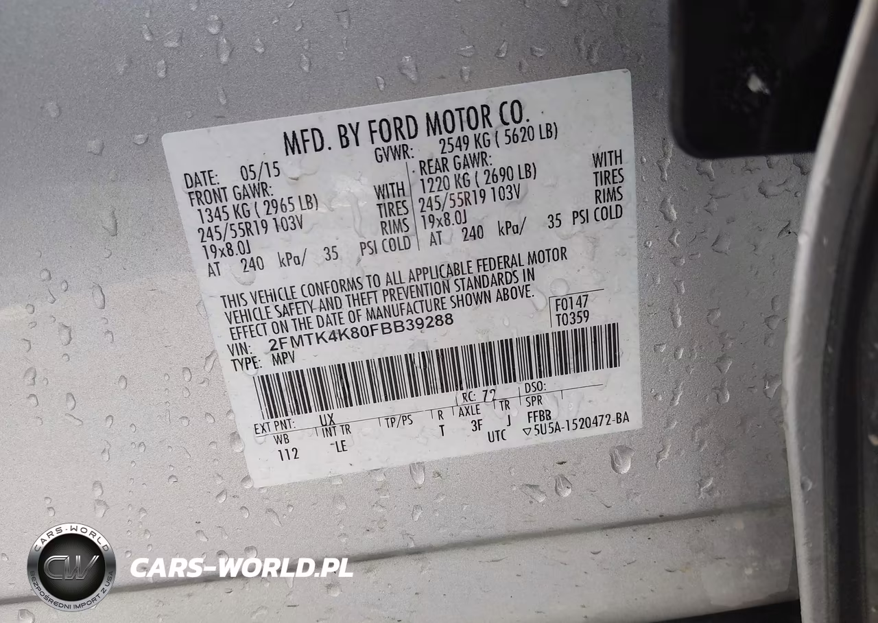 2015 Ford Edge Titanium VIN:2FMTK4K80FBB39288 - 9