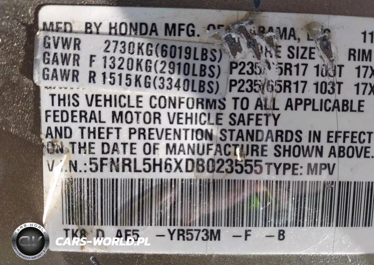 2013 Honda Odyssey Ex-L VIN:5FNRL5H6XDB023555 - 9