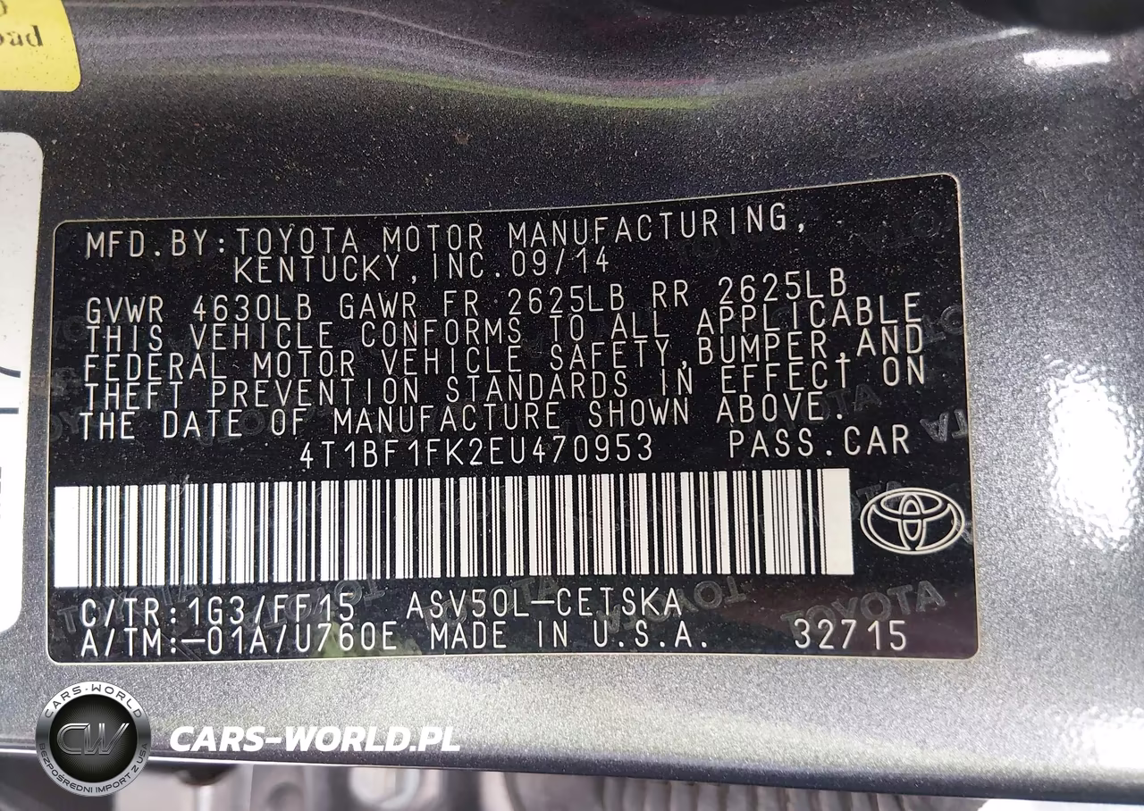 2014 Toyota Camry Se VIN:4T1BF1FK2EU470953 - 9