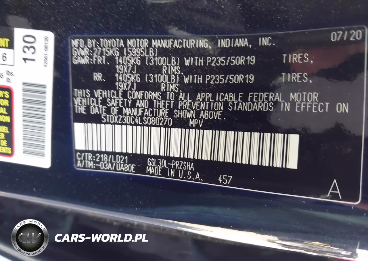 2020 Toyota Sienna Se VIN:5TDXZ3DC4LS080270 - 9