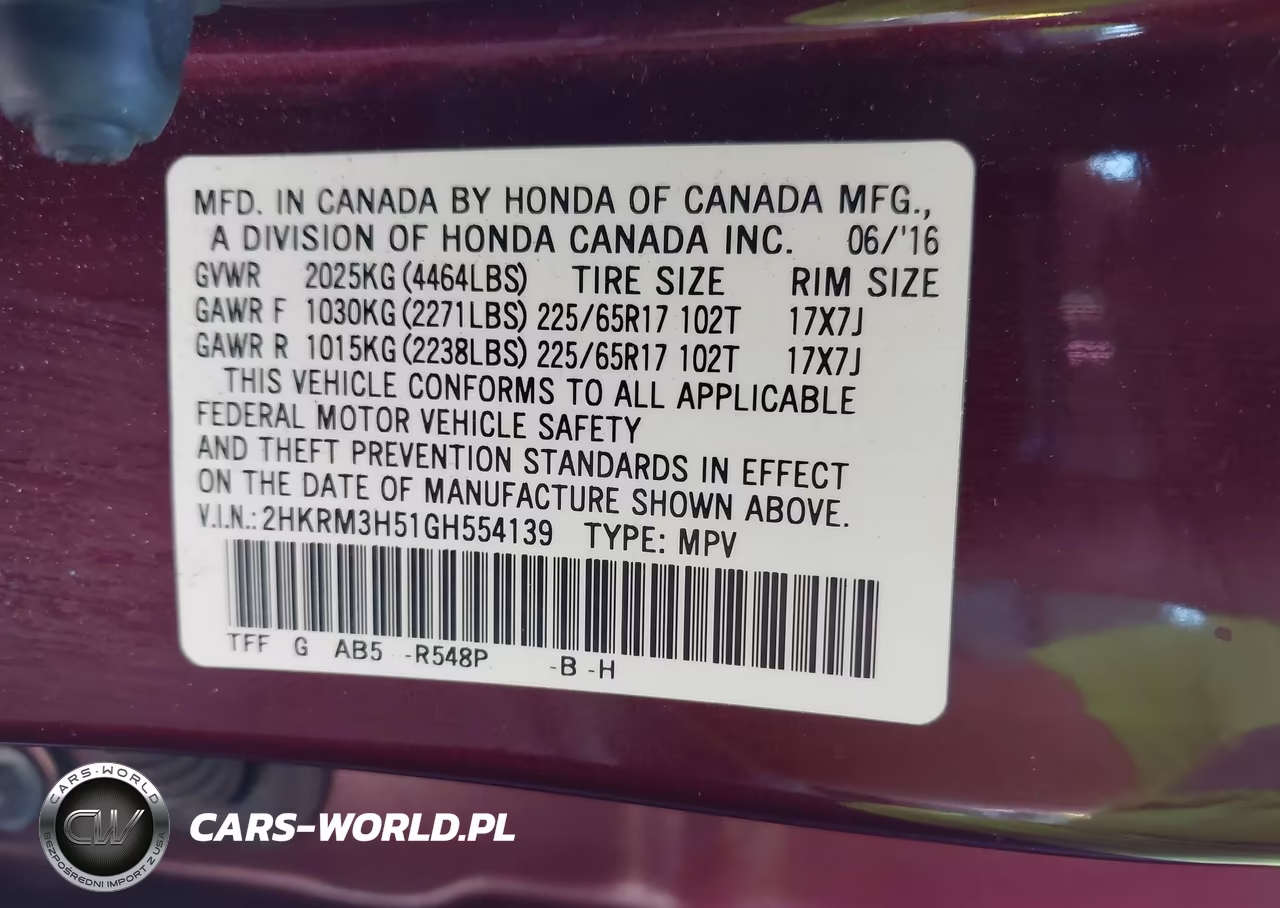 2016 Honda Cr-V Ex VIN:2HKRM3H51GH554139 - 9