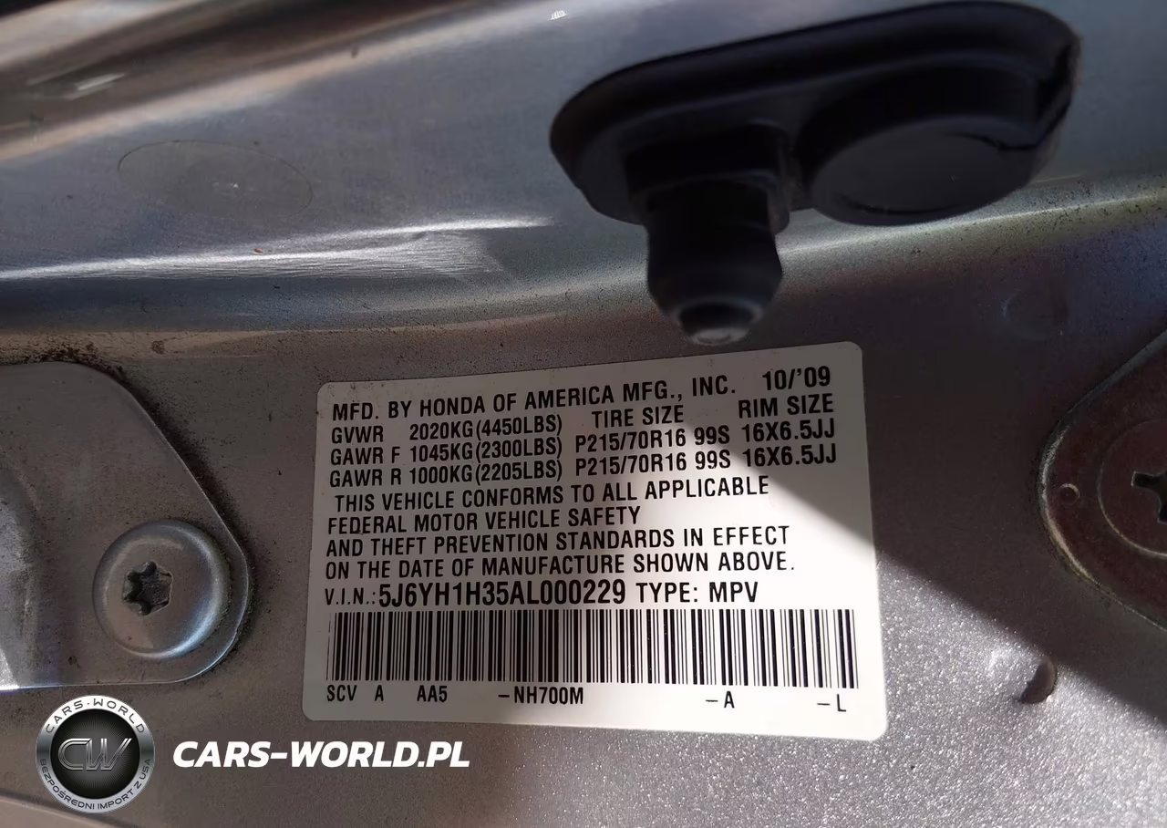 2010 Honda Element Lx VIN:5J6YH1H35AL000229 - 9