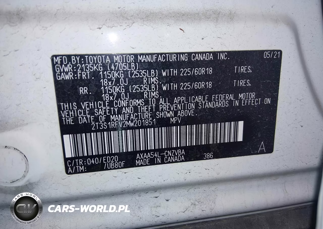 2021 Toyota Rav4 Trd Off-Road VIN:2T3S1RFV2MW201851 - 9