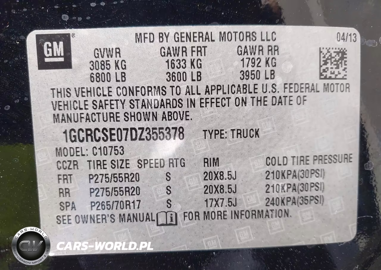 2013 Chevrolet Silverado 1500 Lt VIN:1GCRCSE07DZ355378 - 9