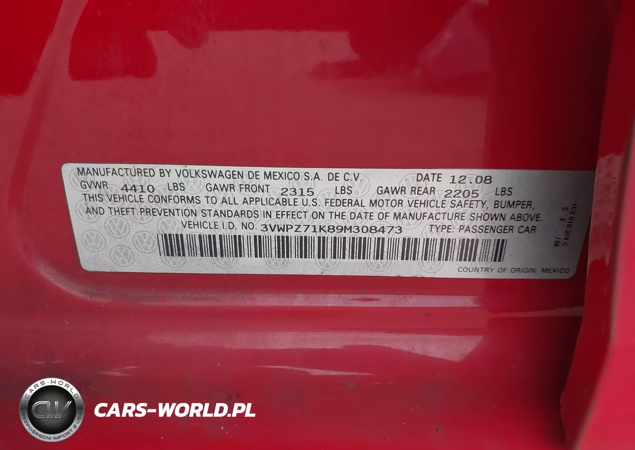 2009 Volkswagen Jetta 2.5L Se VIN:3VWPZ71K89M308473 - 9