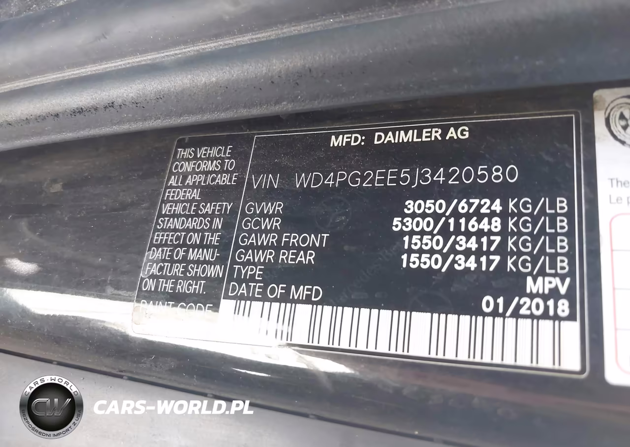 2018 Mercedes-Benz Metris VIN:WD4PG2EE5J3420580 - 9