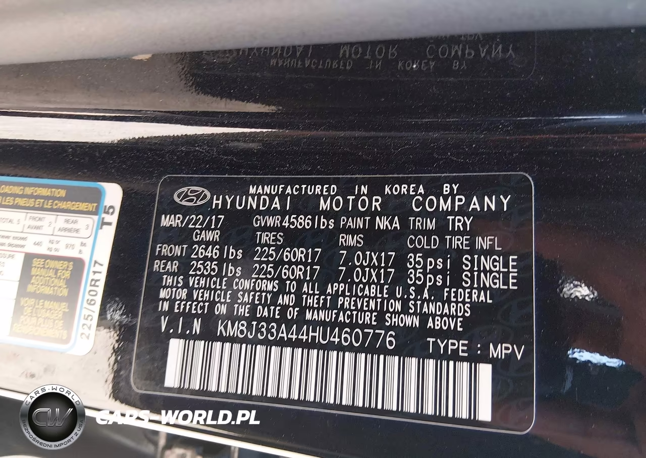 2017 Hyundai Tucson Se VIN:KM8J33A44HU460776 - 9