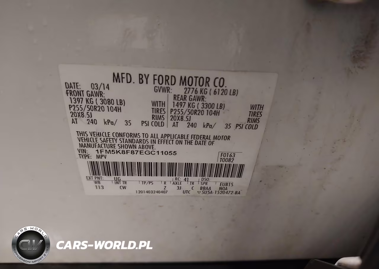 2014 Ford Explorer Limited VIN:1FM5K8F87EGC11055 - 9