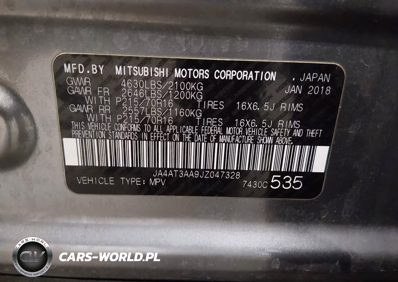 2018 Mitsubishi Eclipse Cross Es VIN:JA4AT3AA9JZ047328 - 9
