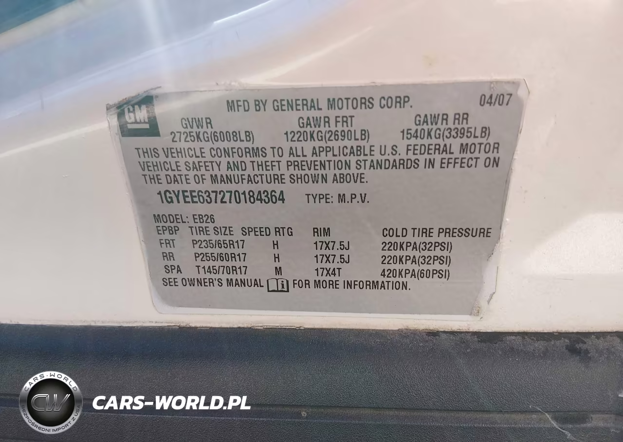 2007 Cadillac Srx V6 VIN:1GYEE637270184364 - 9